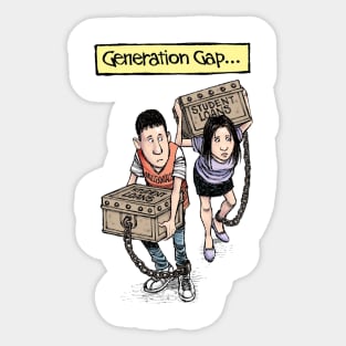 genarations gap Sticker